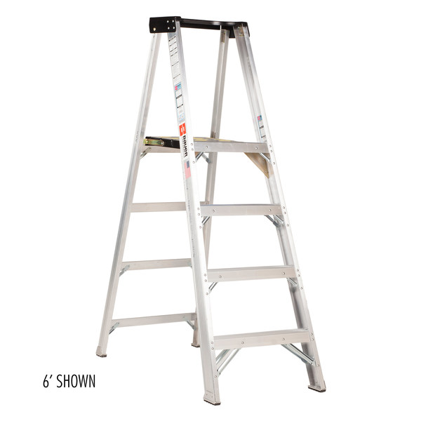 Bauer Ladder 6 ft. Aluminum Stepladder, 375 lbs. Capacity 20406